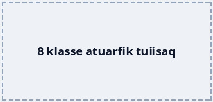 8 klasse atuarfik tuiisaq